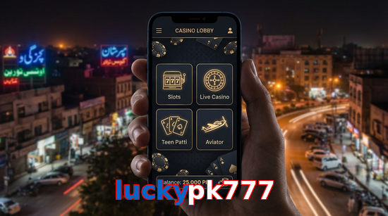 Main screen of Luckypk777 app page for PK players